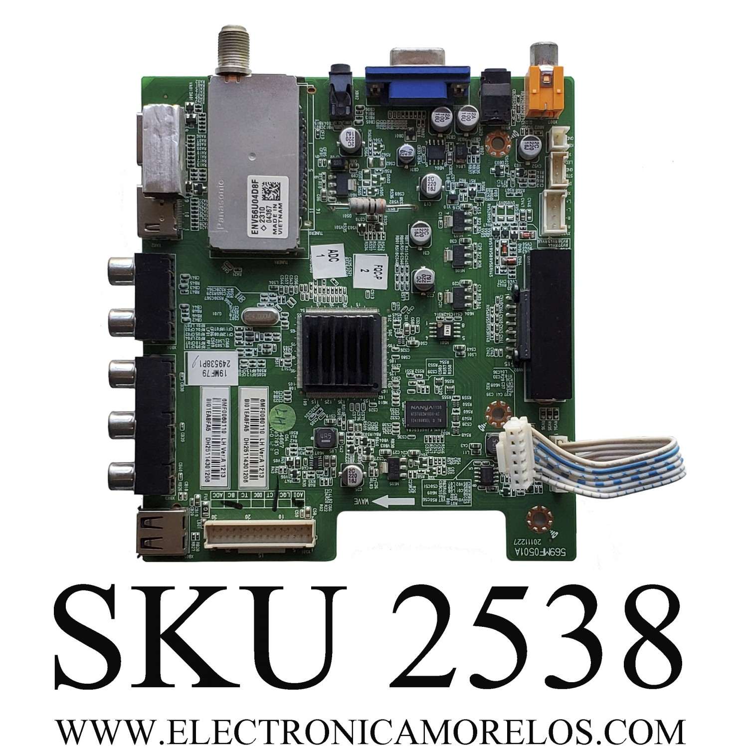 MAIN PARA TV INSIGNIA / NÚMERO DE PARTE 6MF0060110 / 569MF0501A / 20111227 / BI01EA8FA5 / DH25114301206 / MODELO NS-19E320A13	